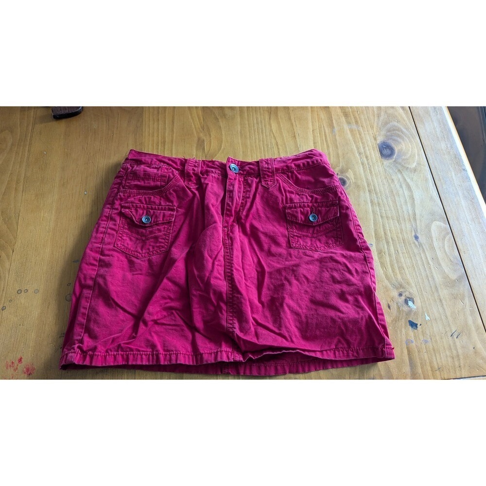 Vintage Faded Glory Skort Mini Skirt Pockets‎ Casual Red Size 6
